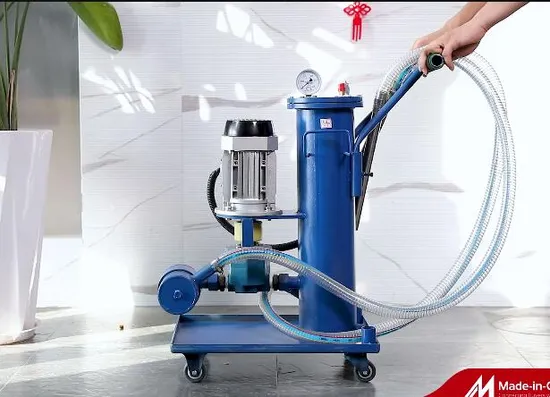 Double Tanks New Oil Filtering Portable Movable Type Oil Purifier Filter 